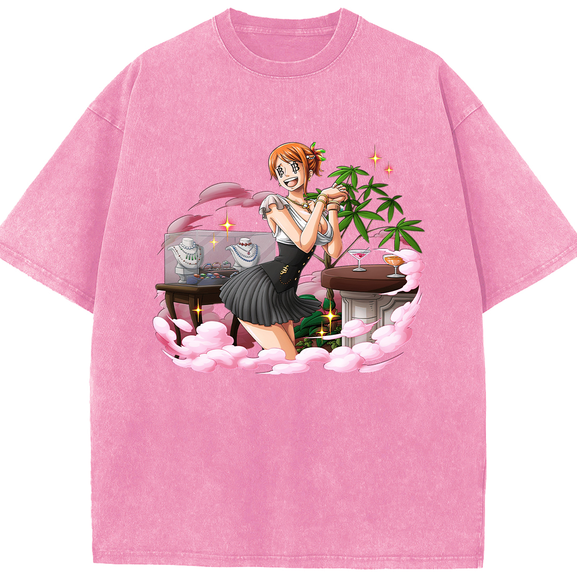 ワンピース ナミ ONE PIECE Nami 綿100% ヴィンテージ風 半袖Tシャツ（フロントプリント）